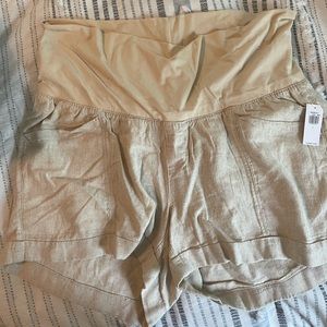 COPY - Linen maternity shorts